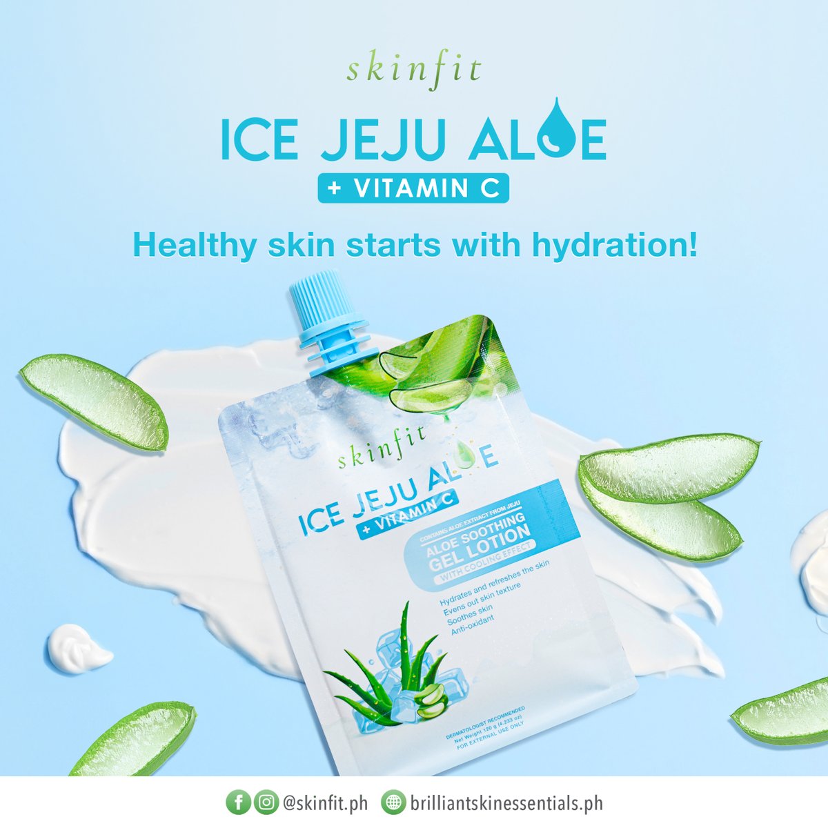 Nourish your skin with Ice Jeju Aloe + Vitamin C and experience the amazing benefits of hydration for achieving healthy and luminous skin. 💚

#SkinFitPH 
#BrilliantSkinEssentials
