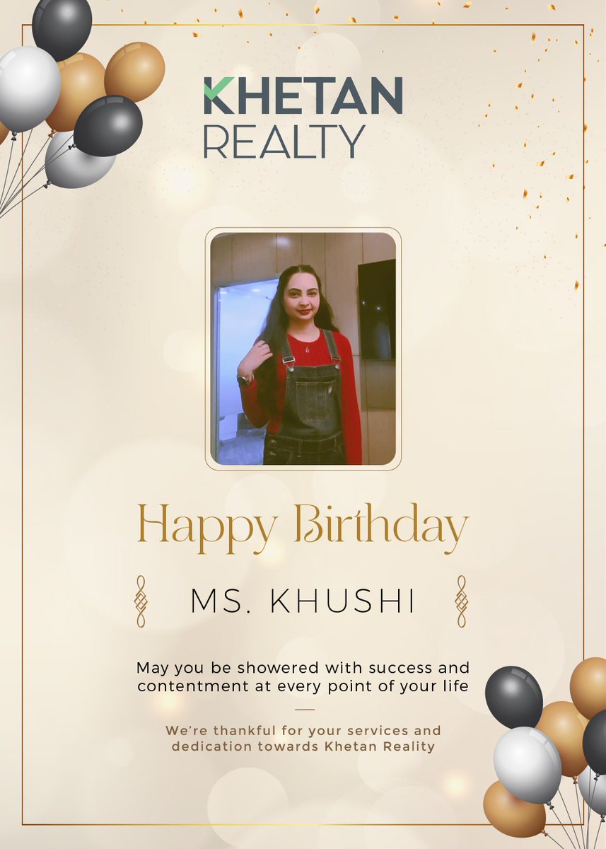 Happy Birthday to our incredible employee! Your hard work and dedication light up our workplace. May your day be filled with joy, laughter, and well-deserved celebration. Here's to another fantastic year ahead! #KhetanRealty #happybirthday #birthdaycards #birthdayjoy