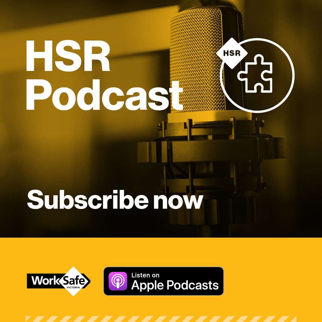 WorkSafe_Vic's tweet photo. HSRs play a leading role in keeping Victoria’s workplaces safe. That’s why we're launching our HSR Podcast series.

🎧 Available from THIS Thursday, 29 Feb on all your favourite podcast platforms. Search 'WorkSafe HSR Podcast'.

#HSRs | #HealthAndSafety | #podcasting | #podcast https://t.co/e5bbZqdOVd