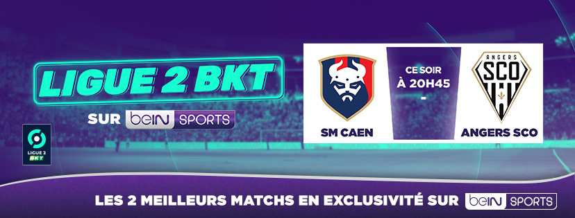 ⚽️ #Ligue2BKT 📺 Vivez @SMCaen - @AngersSCO en direct ce soir sur beIN SPORTS ! #SMCSCO