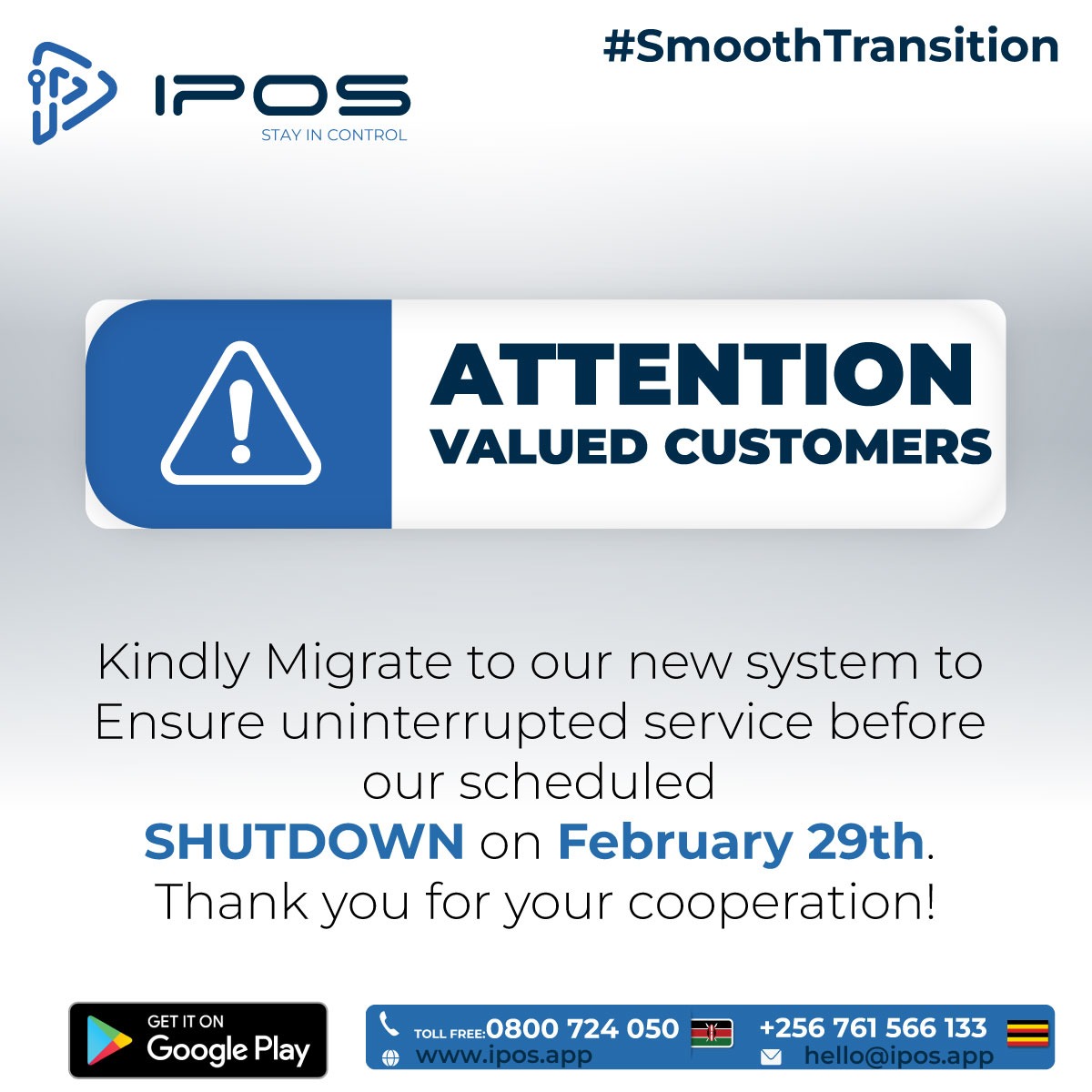 iPos_app's tweet image. With the new and upgraded retail solution, You are assured of bigger and better services provided by iPOS technology! Transition today to avoid any business interruption.
#biznaipos #SmoothTransition