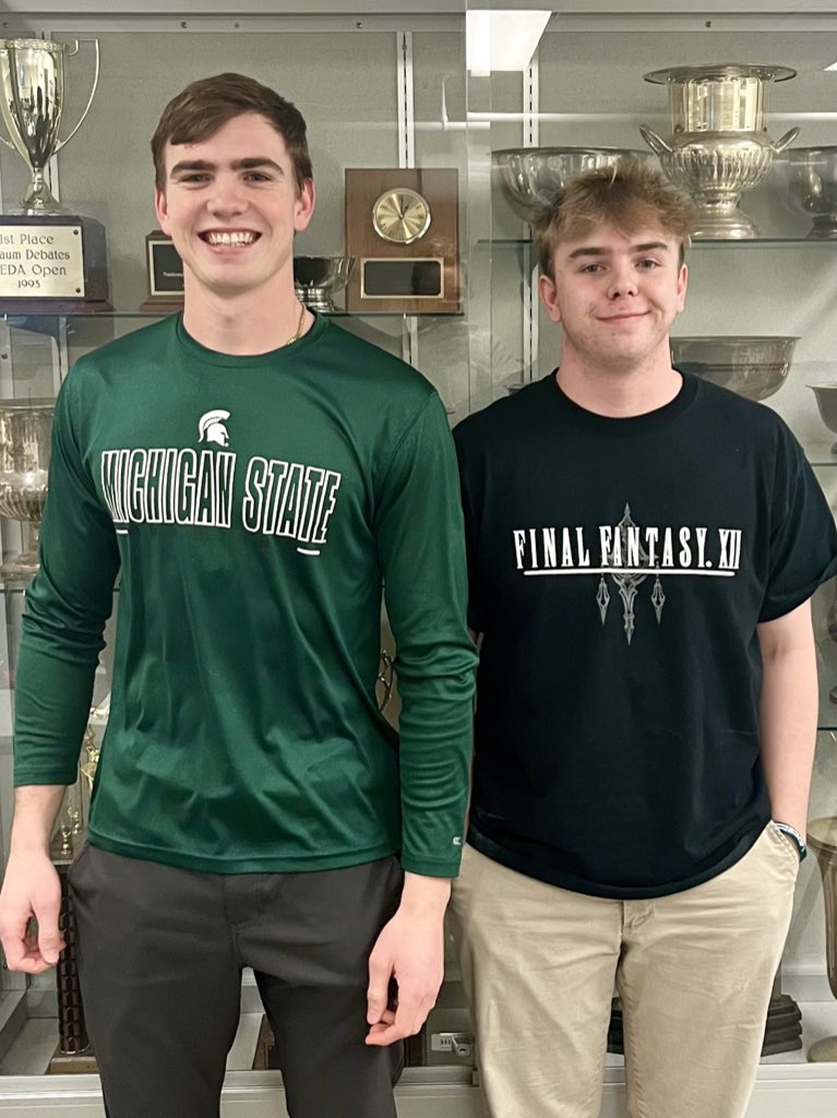 MSUDebate's tweet photo. MSU KL qualified to the NDT at the top team at the District 5 qualifying tournament!

MSU BM was the second ranked team at the district, but as the third team from MSU, they’ll apply for a second round bid to qualify, https://t.co/5EjyjnsOxk