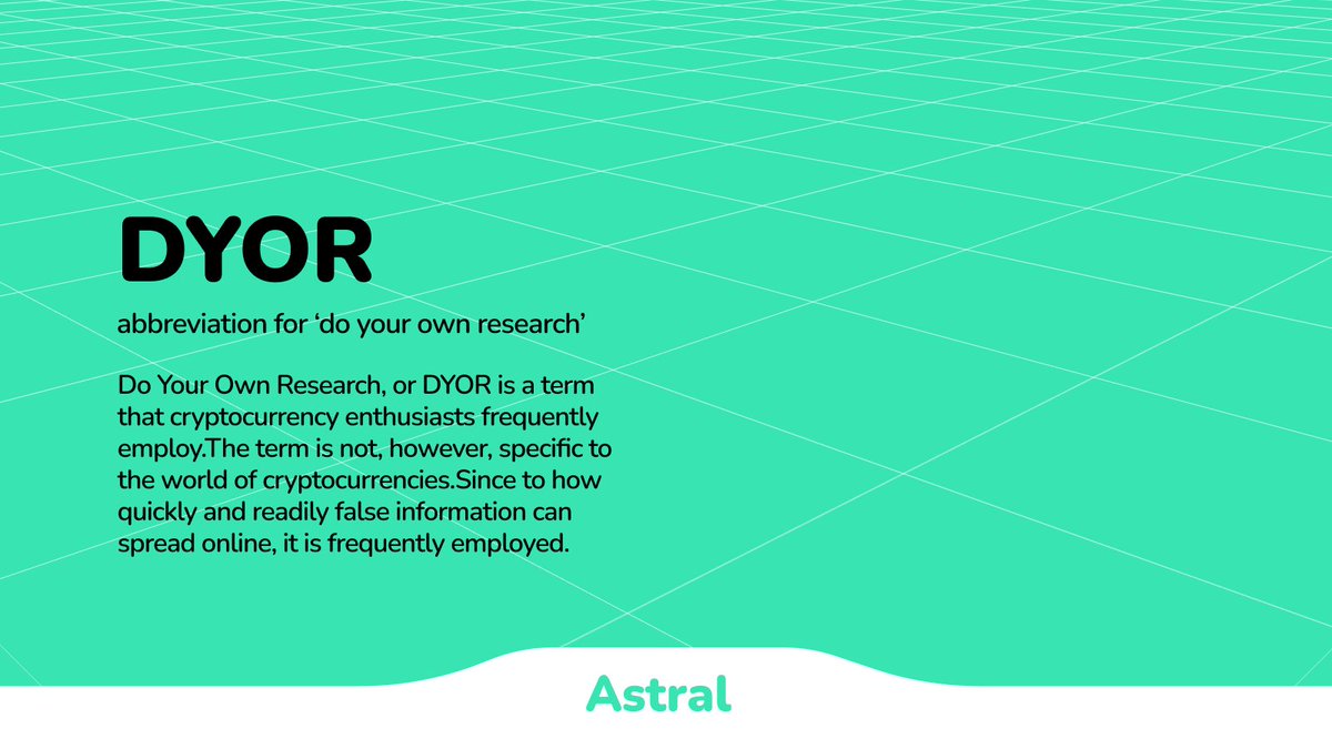 🔍 DYOR isn't just a crypto mantra; it's your digital armor in an era where misinformation spreads faster than facts. 

Do Your Own Research, stay informed, stay ahead. 

#DYOR #DigitalWisdom