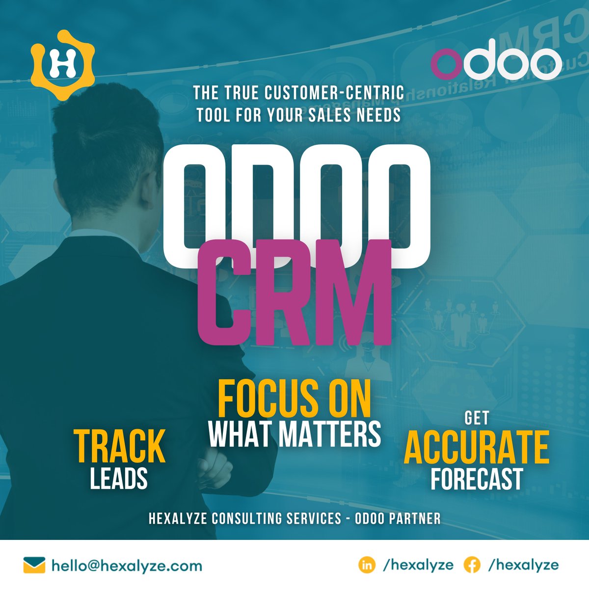 Stop juggling spreadsheets & missed leads!

Odoo CRM is your customer-centric sales HQ. Streamline workflows, gain insights, and focus on what matters - closing deals.

Let Hexalyze guide you to CRM success!

#OdooCRM #CRM #CustomerRelationshipManagement #SalesSoftware