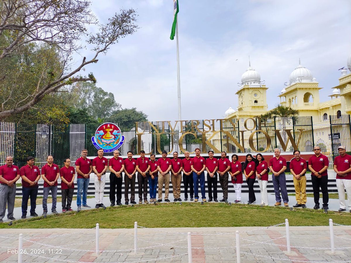 Department of Physics group photo at Gaurav Sthal. <a href="/lkouniv/">University of Lucknow</a> <a href="/luupdate_/">luupdate</a> <a href="/dswlkouniv/">Dean Students’ Welfare, UoL</a> <a href="/profalokkumar/">Professor Alok Kumar Rai</a>