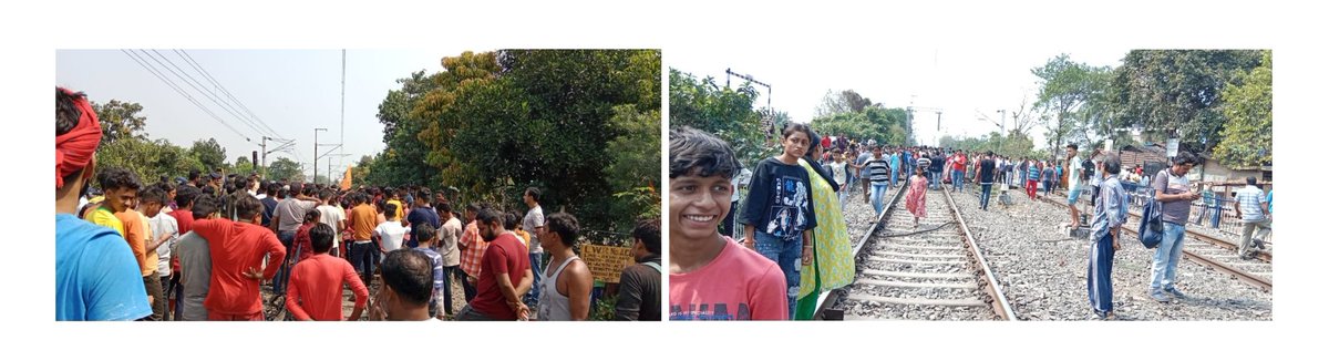 SuvenduWB's tweet photo. Last night miscreants vandalised 5 Sanatani Temples at Bankra; Howrah.
The locals as a mark of protest are bolckading rail lines.
I am requesting Shri Praveen Kumar Tripathi (IPS); Commissioner of @hwhcitypolice and DGP @WBPolice to arrest the culprits as quickly as possible. Also kindly take steps to restore normalcy in the area and persuade the agitators to continue their rightful protests without blocking public transport.
The continuous reluctance of the WB Police in taking action against miscreants who indulge in vandalism of Sanatani Temples have emboldened them to target the Sanatani Community over and over again.

@ANI @PTI_News @DDNewslive @DDNewsHindi @republic @IndiaToday @TimesNow @CNNnews18 @htTweets @timesofindia @the_hindu @indiatvnews @ABPNews @ndtv @DeccanChronicle @DeccanHerald @IndianExpress @BanglaRepublic   @calcutta_news @TNNavbharat @ndtvindia @Republic_Bharat
@HindiNews18 @News18India
 @aajtak @indiatvnews @IndiaTVHindi @DainikBhaskar @JagranNews  @AmarUjalaNews @Oneindia @oneindiaHindi @asianet @Live_Hindustan @rpbreakingnews @NavbharatTimes @abpanandatv @Zee24Ghanta @Tv9_Bangla  @ZeeNews @Republic_Bharat  @TV9Bharatvarsh @NewsNationTV @MyAnandaBazar @ttindia @timesofindia @htTweets @the_hindu