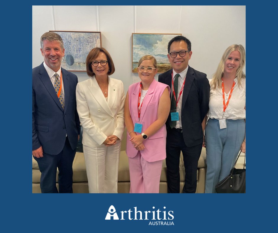 Arthritis Australia (@arthritisaust) on Twitter photo CEO Arthritis Australia <a href="/JSmithersCB/">Jonathan Smithers</a>, Dr Anne Webster MP , Consumer Hayley Stephens, Medical Director Arthritis Australia <a href="/drdavidliew/">David Liew</a> and Louise Hardy met today, ahead of the parliamentary friends of arthritis breakfast tomorrow morning to launch projections to 2040. CEO Arthritis Australia <a href="/JSmithersCB/">Jonathan Smithers</a>, Dr Anne Webster MP , Consumer Hayley Stephens, Medical Director Arthritis Australia <a href="/drdavidliew/">David Liew</a> and Louise Hardy met today, ahead of the parliamentary friends of arthritis breakfast tomorrow morning to launch projections to 2040.