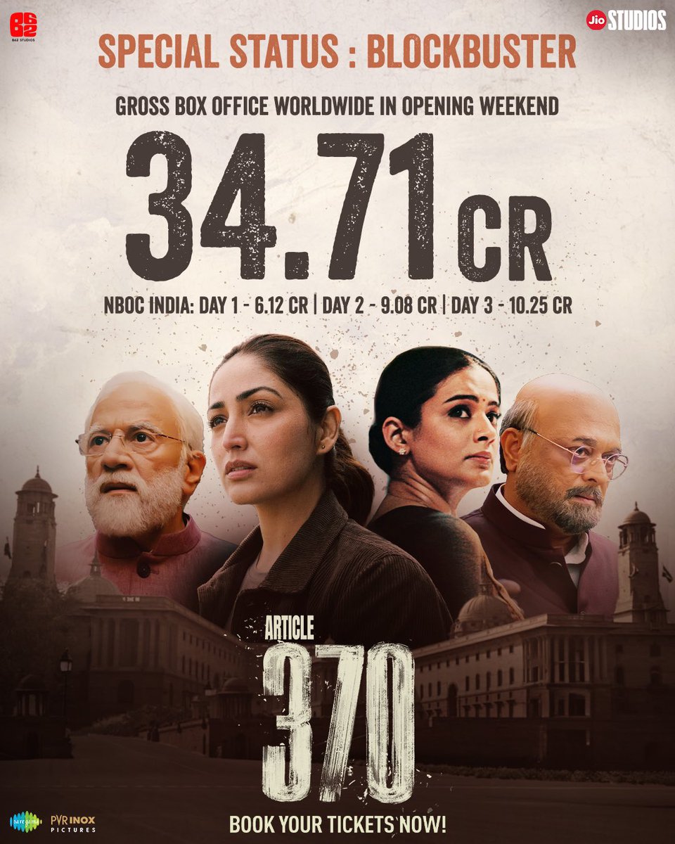 When we were making ‘Article 370’, so many people told us that this film won’t work with the audience, ‘it’s too technical, too many political jargons etc etc’. But we went ahead with our gut because we knew those naysayers were underestimating our audience. Thank you all for