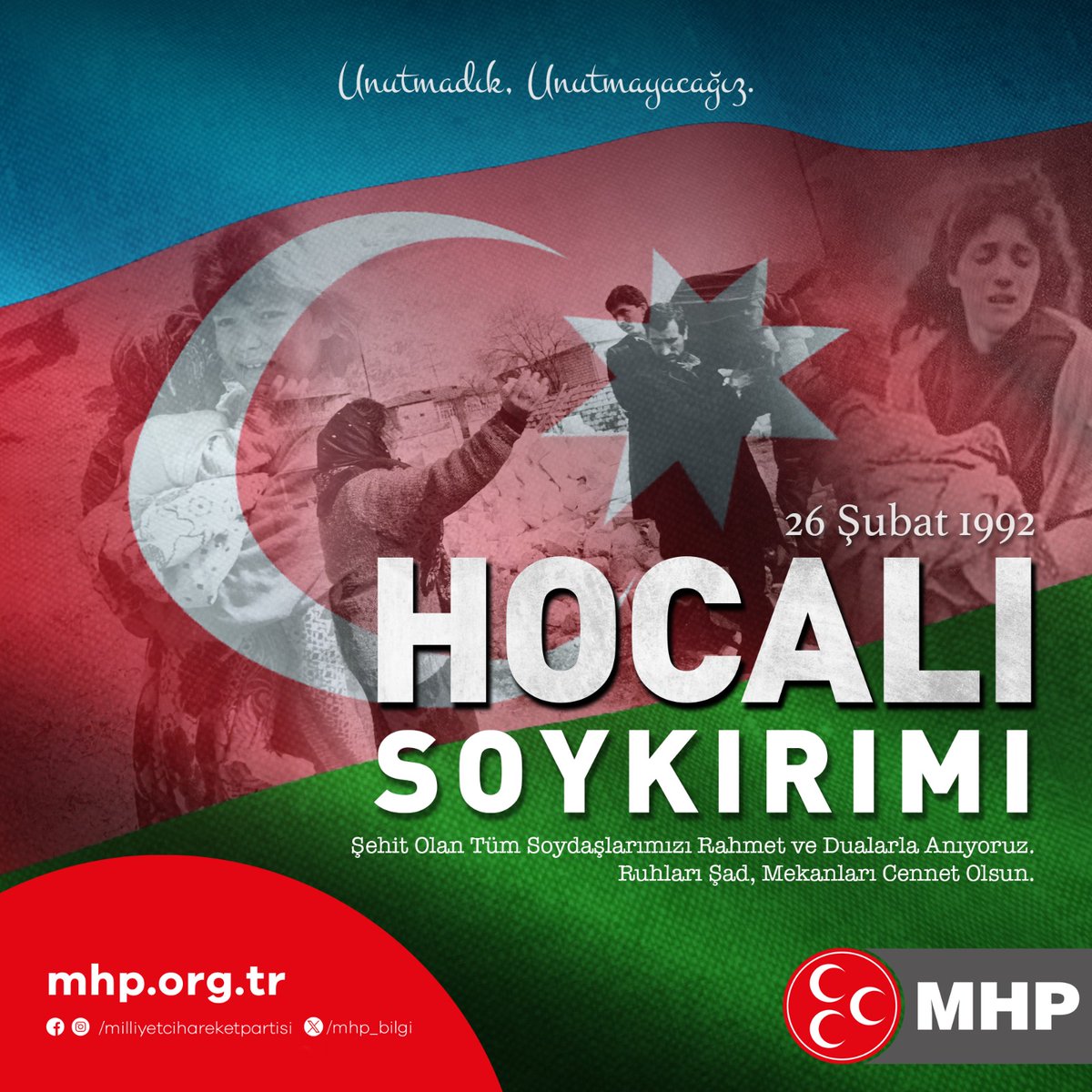 Şehit Olan Tüm Soydaşlarımızı Rahmet ve Dualarla Anıyoruz. Ruhları Şad, Mekanları Cennet Olsun. #HocalıSoykırımı