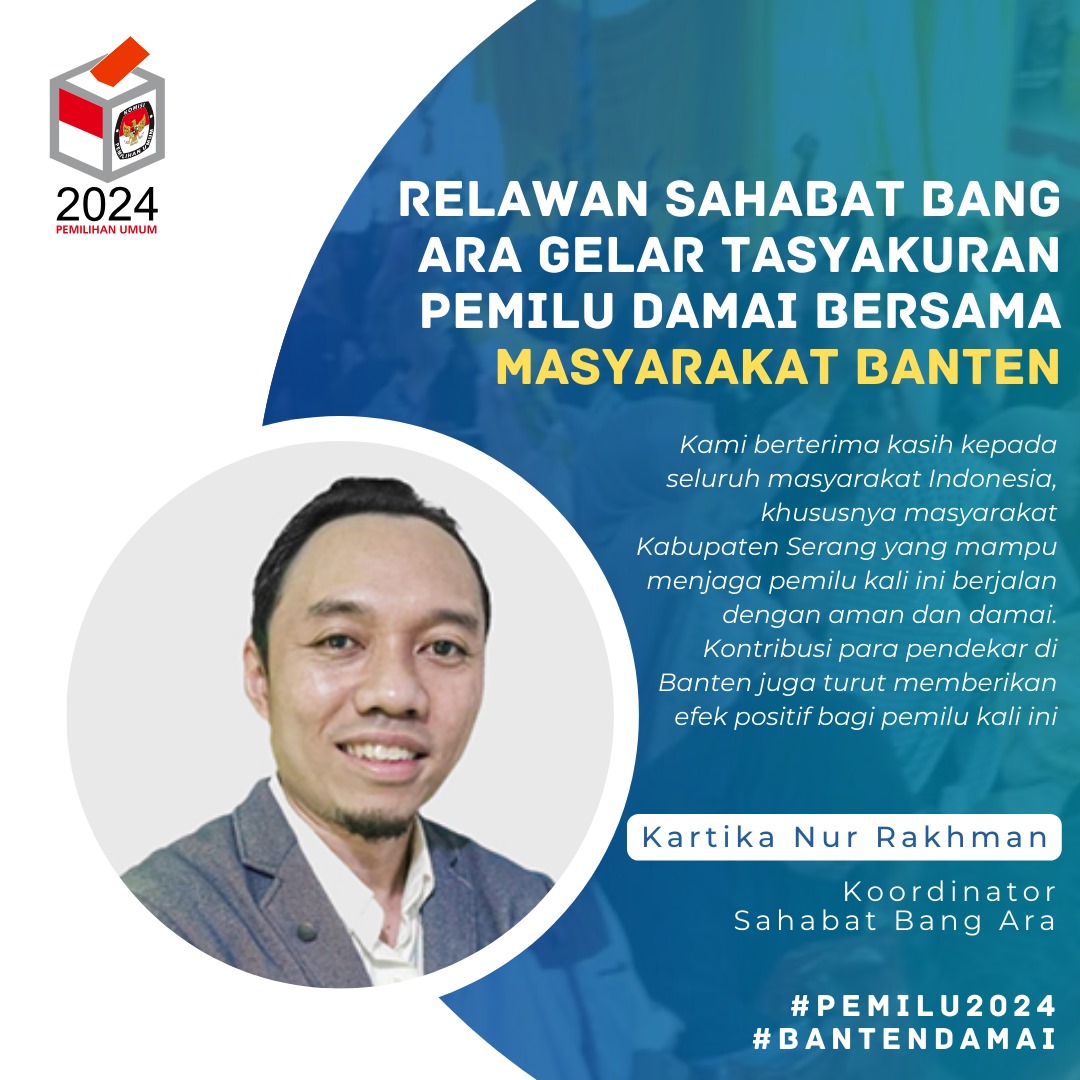 mora_bila's tweet photo. Relawan sahabat bang Ara gelar tasyakuran pemilu damai #Pemilu2024 https://t.co/mhZJd4fLxA