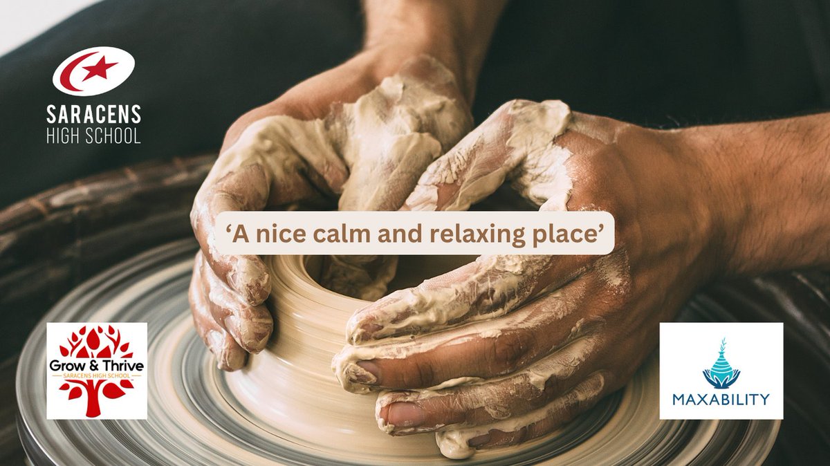 SaracensHighSch's tweet image. Our Grow and Thrive pupils love their regular sessions @maxability_uk in our local community. Their pottery they create is beautiful and unique and the effect the activity has on them is invaluable.

#growandthrive #sendatsaracenshigh #ealatsaracenshigh #mindfulness #community