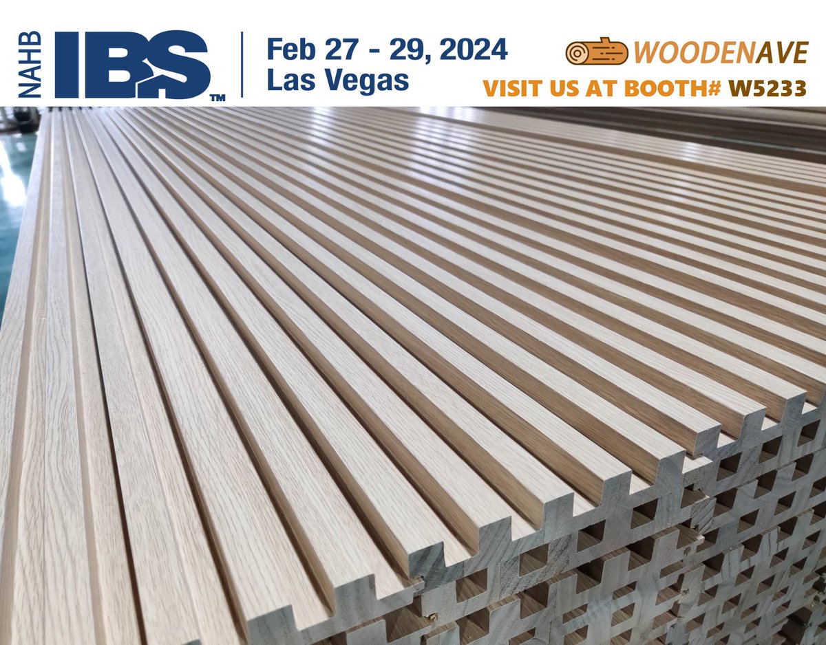 Las Vegas Convention Center.
February. 27-29, 2024.
 BOOTH# W5233

See Fluted Wall Panels, Tambour Panels, Milled Panels, and other decorative products.

#wallpanels #tambourpanels #3Dwallpanels
#flutedpanel #flutedwallpanels #reededwallpanels #tambourpanels #milledpanels