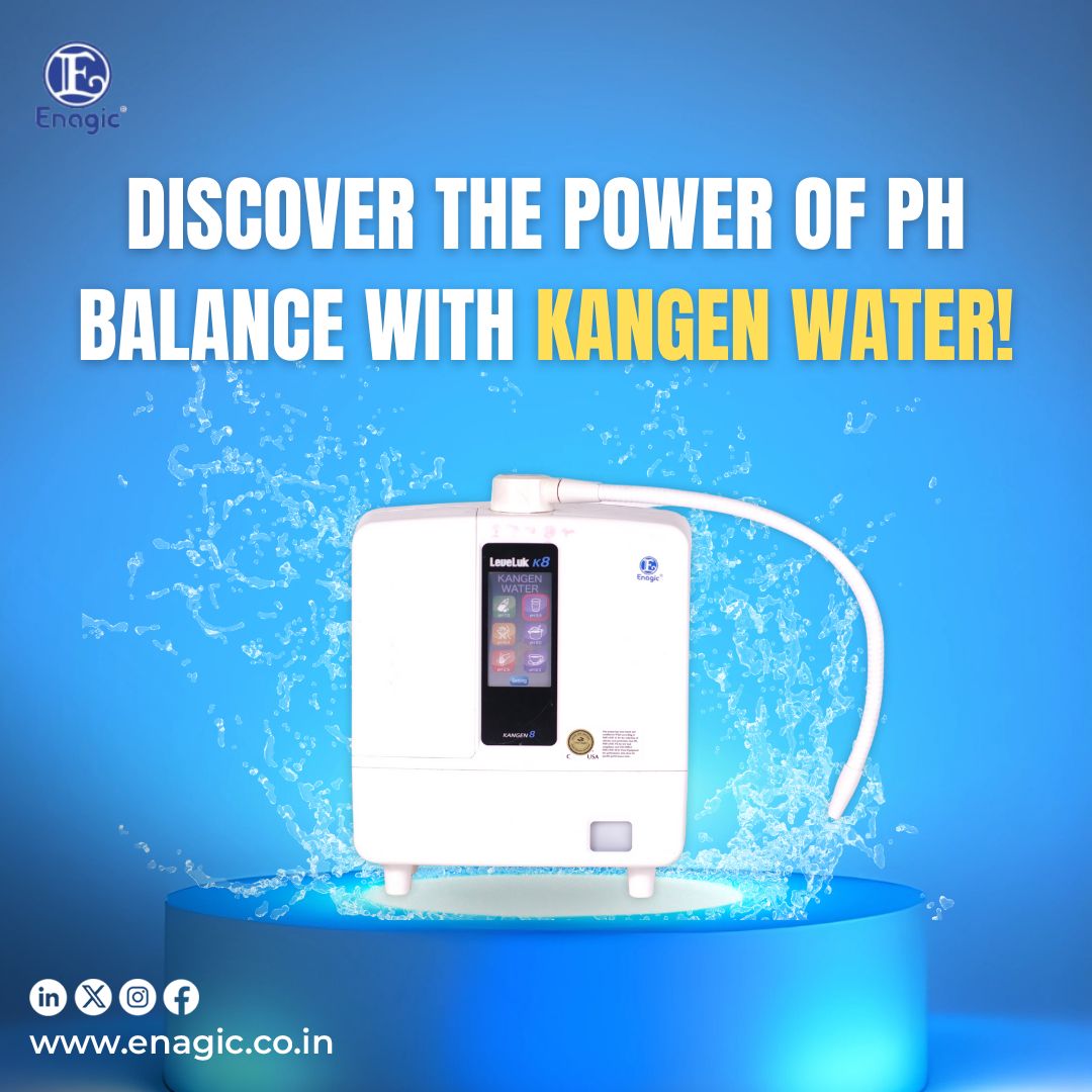 EnagicIndia1's tweet image. &quot;Unlock the secret to balanced living with Enagic India! Kangen Water, your partner in maintaining a healthy pH, ensuring your journey to well-being stays on track. 💧
.
.
#phwater #phvalue #enagic #enagicindia #enagicindependentdistributor #enagicjapan #enagicbusiness