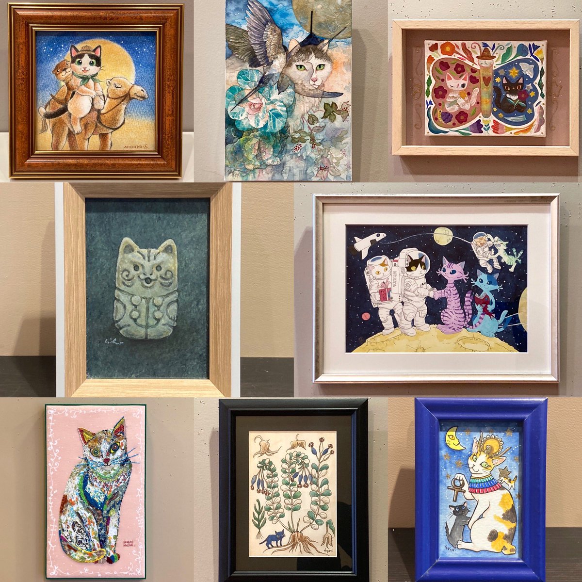 MatatabiSendai's tweet photo. 『MEWSEUM〈猫の博物館展〉』
本日が最終日となっております🏛️✨
8名の作家さんが手掛けられたユーモア溢れる猫の博物館を是非最後までお楽しみ下さいませ♫
通販サイトは↓↓
https://t.co/3Q7YFC4rsZ

#Ayumi #おおやぎえいこ #岡田千夏 #琴坂映理 #下島みちこ #しょうじこずえ #TegeTege #fumikoten https://t.co/SZBcSDTPdF