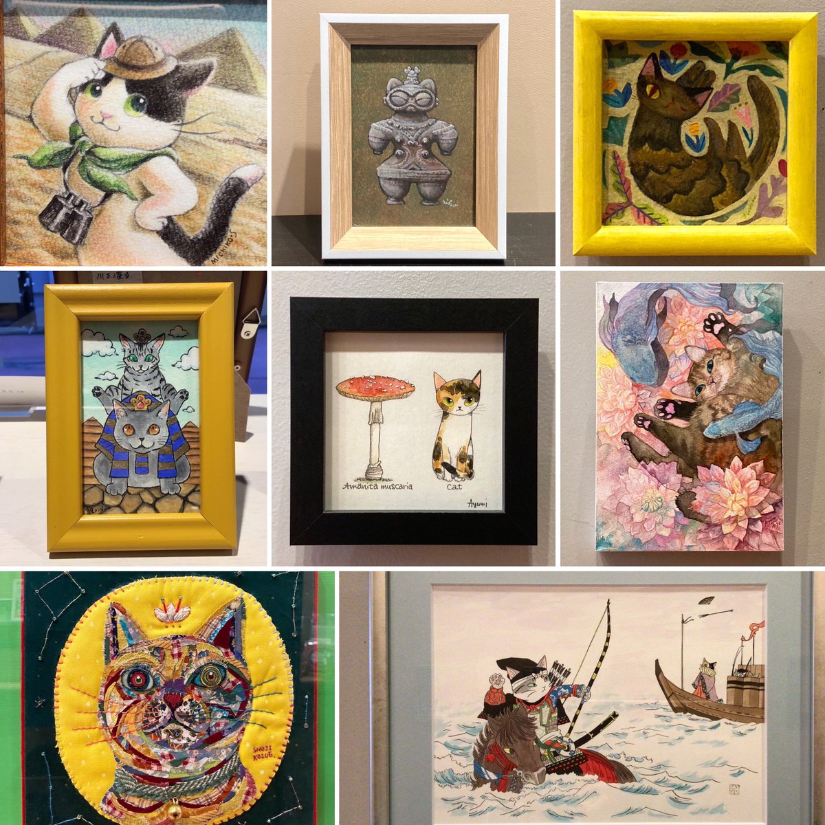 MatatabiSendai's tweet photo. 『MEWSEUM〈猫の博物館展〉』
本日が最終日となっております🏛️✨
8名の作家さんが手掛けられたユーモア溢れる猫の博物館を是非最後までお楽しみ下さいませ♫
通販サイトは↓↓
https://t.co/3Q7YFC4rsZ

#Ayumi #おおやぎえいこ #岡田千夏 #琴坂映理 #下島みちこ #しょうじこずえ #TegeTege #fumikoten https://t.co/SZBcSDTPdF