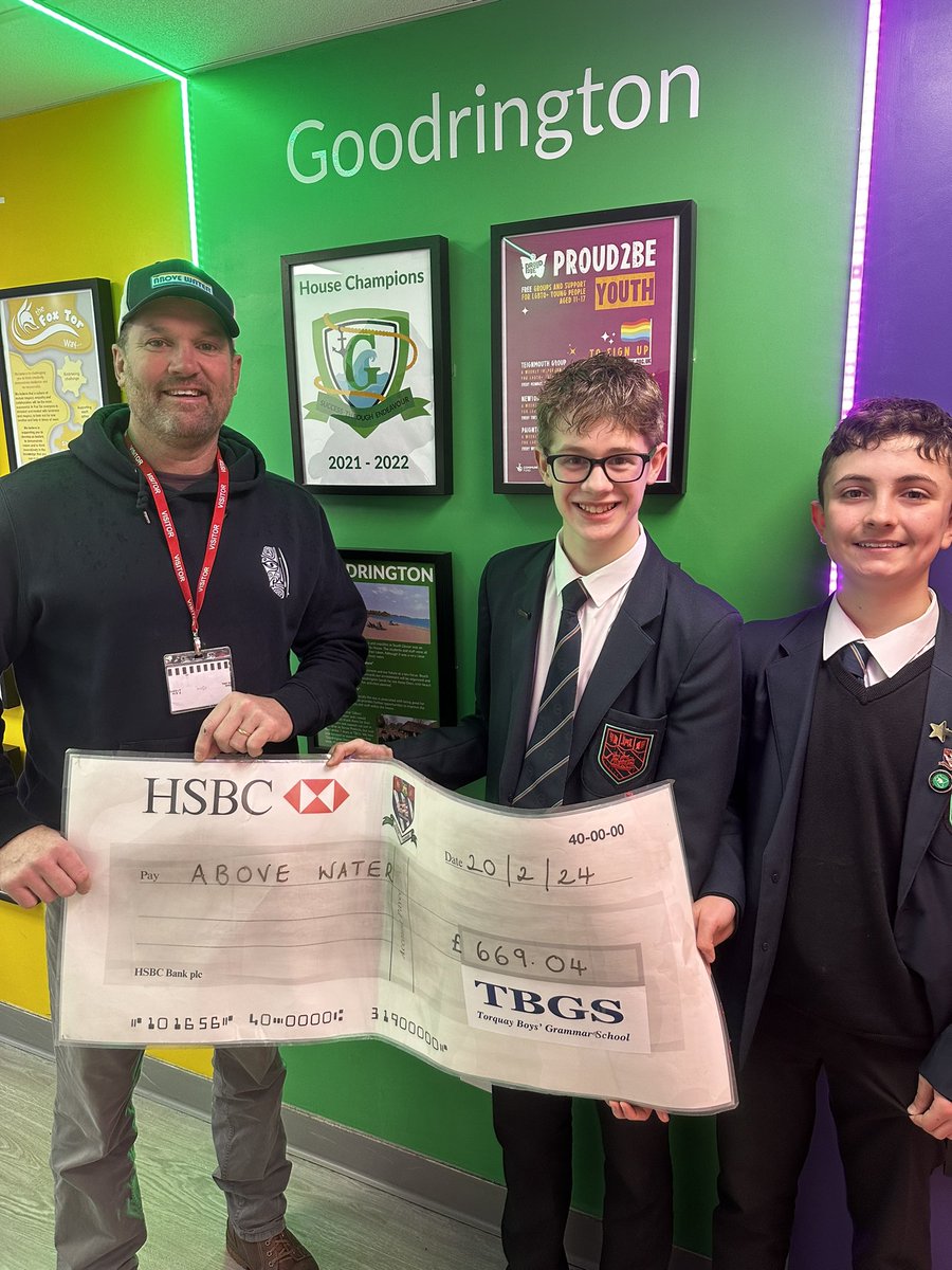 Big thank you to the boys and girls from Goodrington House who raised a whopping sum to support our school visits. Thank you also to their House master Mr Porter for making this happen 👏👏👏
@torquayboysgs #support #schools #secondaryschool #primary #primaryschool #teachers