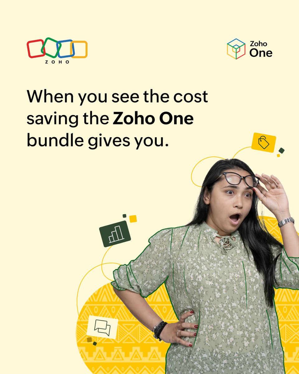 ZohoAfrica's tweet photo. Get over 45 unified business apps in one bundle with a single subscription fee. Simplify your entire business with @ZohoOne—an integrated suite for one price, billed on one invoice. Explore the all-in-one dashboard: https://t.co/6IBpY4rwx4
#ZohoOne #DoMoreWithZoho #ZohoTech https://t.co/fjjJRXyZdO