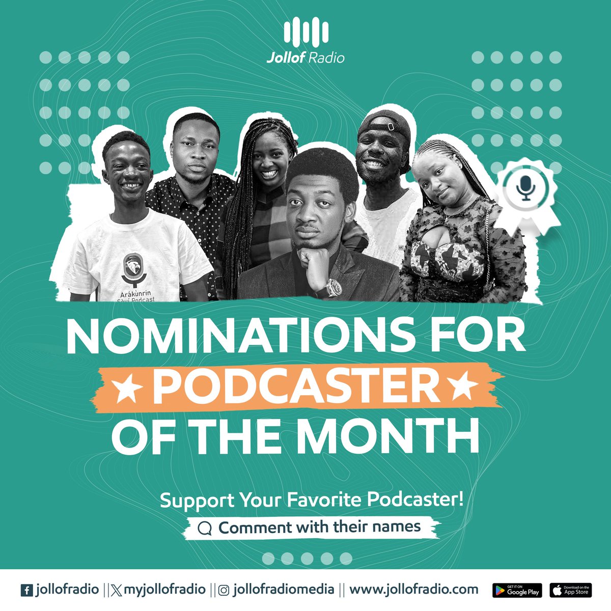 It's a new week, and It's time for your voices to be heard again! Yes; Nomination Day is here! Today, we go hard for that content creator who has made us smile and entertain us one way or the other. Thank you for supporting this brand💪🏽 jollofradio.com