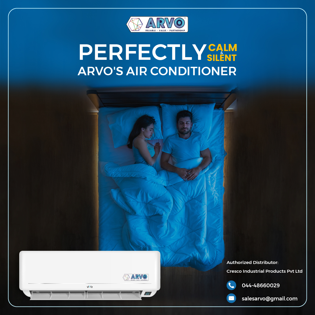 Experience the ultimate cooling performance with our range of elegant, luxurious, and stylish air conditioners.

#Arvo #Cresco #CrescoIndustrialProducts #CoolingPerformance #StayCool #UltimateComfort #AirConditioning #EnergyEfficiency #IntelligentFeatures #PerfectTemperature