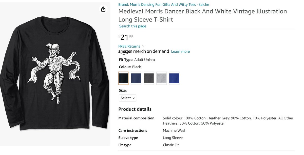 Medieval Morris Dancer Black And White Vintage Illustration Long Sleeve #TShirt : Amazon.co.uk: #TShirt #taiche #redbubble #morrisdance #morrisdancers #morris #folkdance #morrisdancing #bradfordonavonevents #wiltshire #familydays #wiltshirelife amazon.co.uk/dp/B09MG158BD