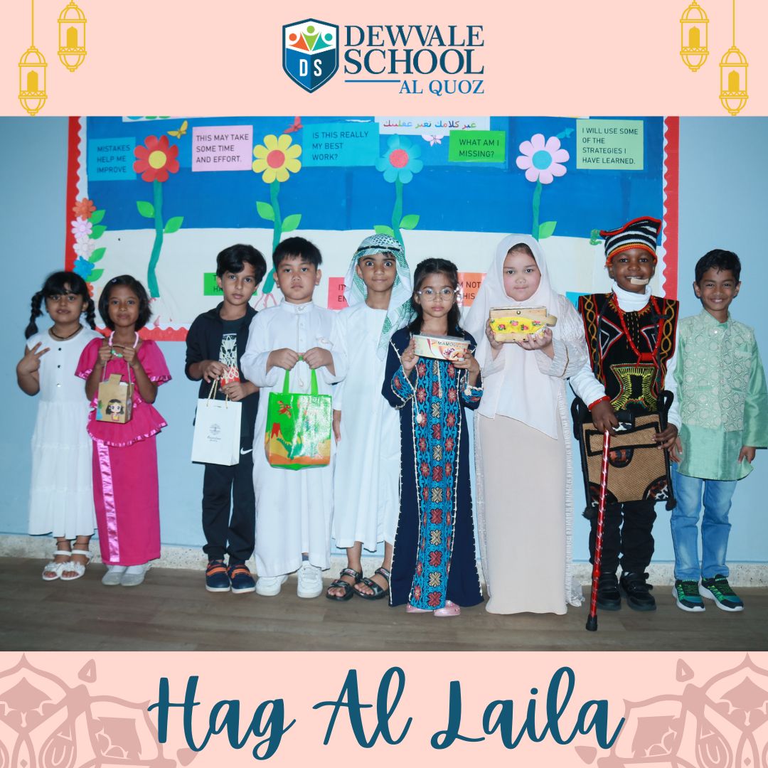 Amidst giggles and gleeful chants, our students celebrated Hag Al Laila, embracing Emirati culture with wide-eyed fascination.  From vibrant costumes to sweet treats, it was a day filled with joy and excitement. #HagAlLaila #EmiratiCulture #SchoolCelebration