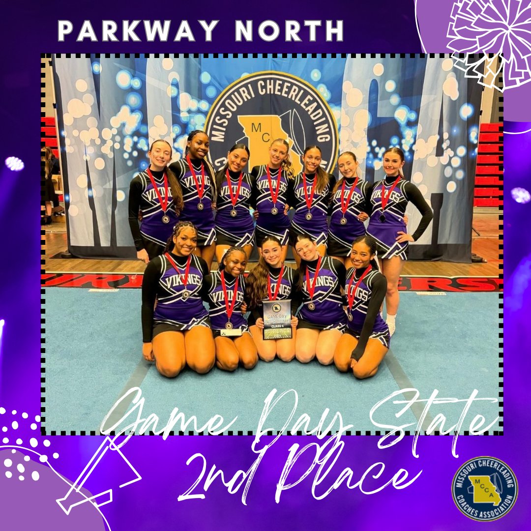 📣Congratulations to Vikings Cheer taking 2nd at the MCCA State Competition this weekend!💜