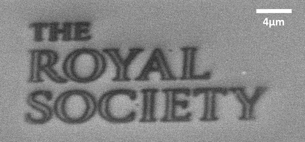 NameProgramme's tweet image. Tiny image, big news. What better way to announce that we will be exhibiting at the @royalsociety #summerscience exhibition than with ion implanted semiconductor - so small it could fit twice on the edge of a piece of paper. Join us 2-7th of July and get hands on with atoms!