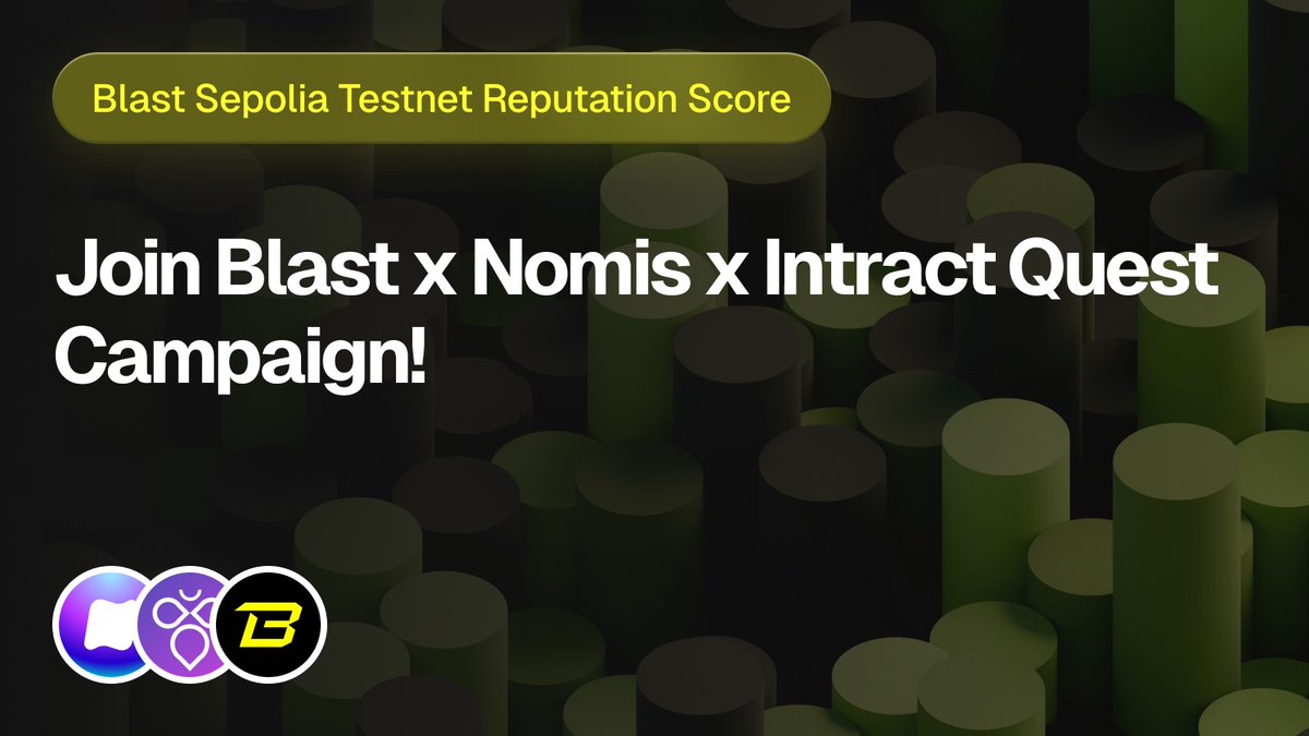 🧗 Make sure you have started your airdrop journey with @Blast_L2 in the right way! Kind tip: @IntractCampaign x <a href="/0xNomis/">Nomis | Onchain Reputation Protocol</a> campaign is the right way 🤫 intract.io/quest/65d72bc6…

1/ Unique Blast NFT, Points and Exclusive Rewards on your Blast Reputation Score 🧵 👇