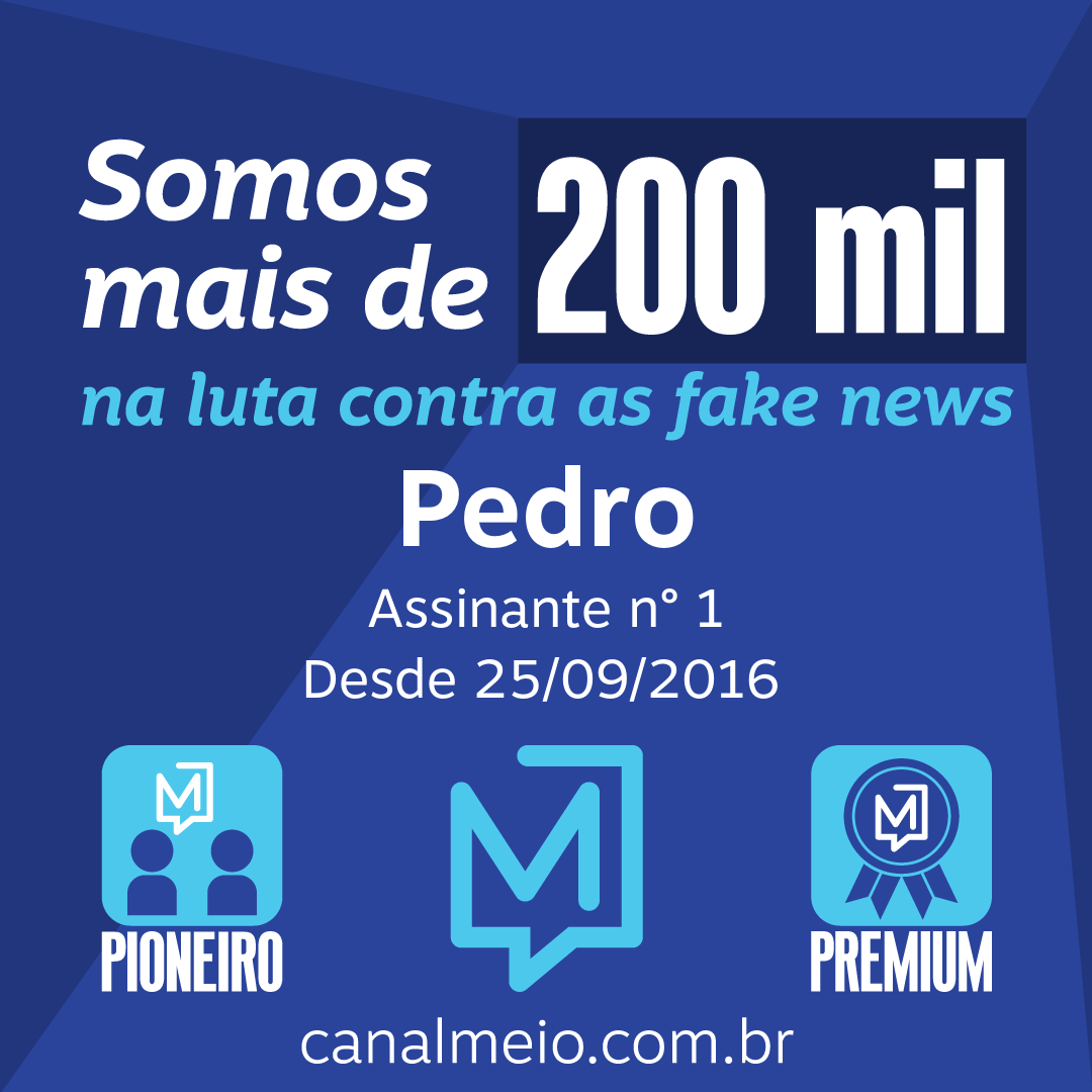 Há quanto tempo você assina o @canalmeio ? Descubra. canalmeio.com.br/selo-200-mil/