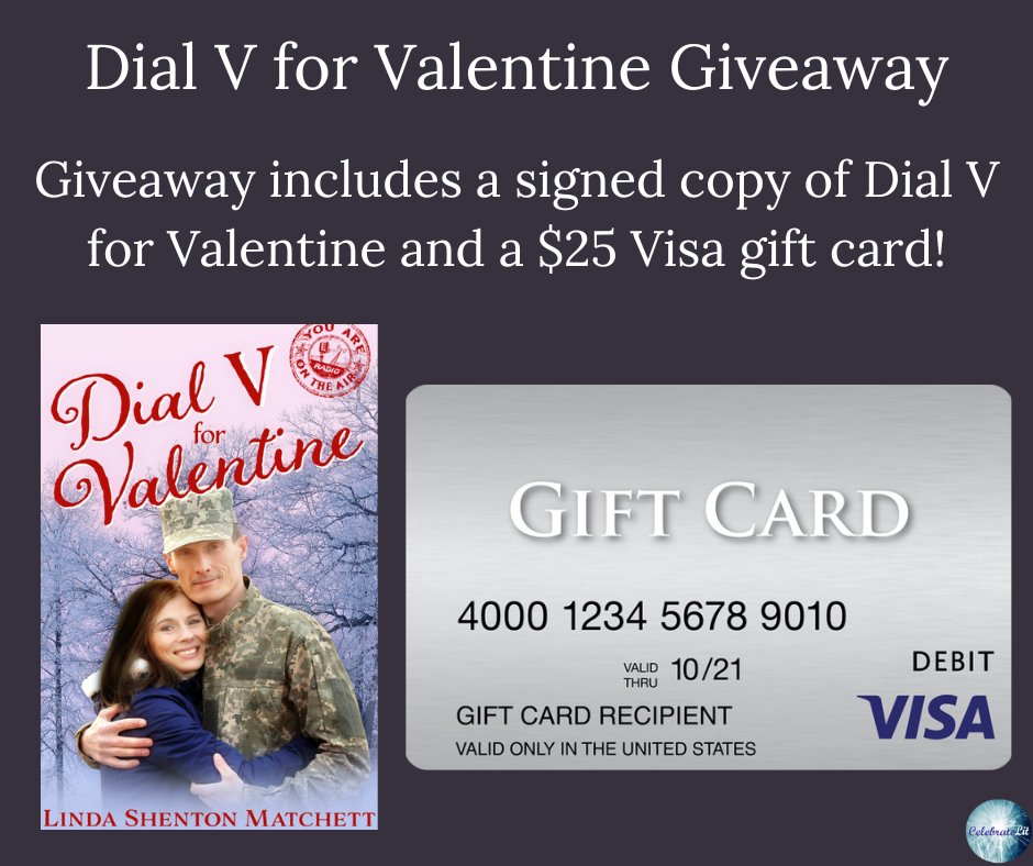 Jennifer Sienes (@jennifer_sienes) on Twitter photo Dial V for Valentine by Linda Shenton Matchett is on tour with <a href="/Celebrate_Lit/">Celebrate Lit</a>. Read my author interview and sign up for a chance to win a signed copy of the book and a $25 Visa Gift Card. #christianfiction #christianromance Dial V for Valentine by Linda Shenton Matchett is on tour with <a href="/Celebrate_Lit/">Celebrate Lit</a>. Read my author interview and sign up for a chance to win a signed copy of the book and a $25 Visa Gift Card. #christianfiction #christianromance
