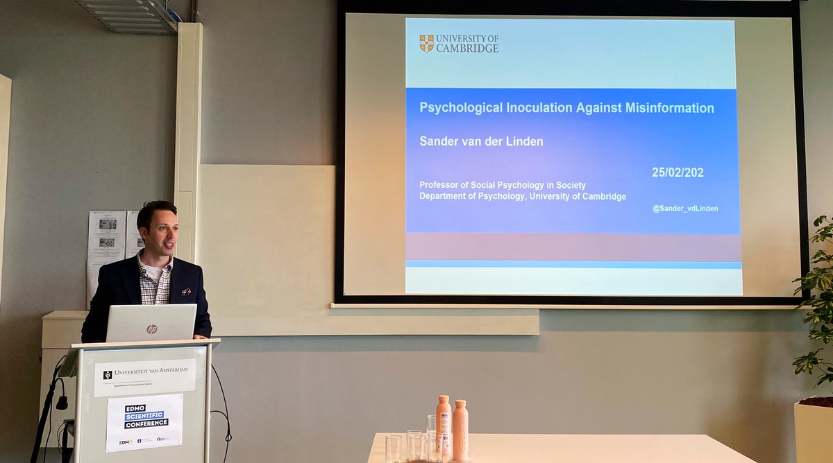 What a treat: attending #EDMOSC24 only
200 meters from my office <a href="/GGDAmsID/">GGD Amsterdam Infectious Disease Research</a>! 

Find me when you’re also researching (public) health &amp; (mis)information 👋#InfodemicManager

Off to a great start with <a href="/Sander_vdLinden/">Sander van der Linden</a> and his work on inoculation against #misinformation 💪