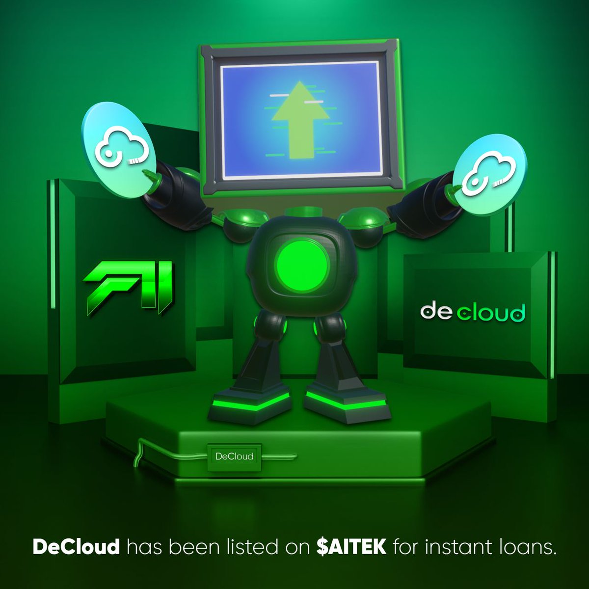 getdecloud's tweet image. De Cloud is now listed at @ai__technology 

You can now Loan against your $CLOUD and receive ETH in the matter of minutes!