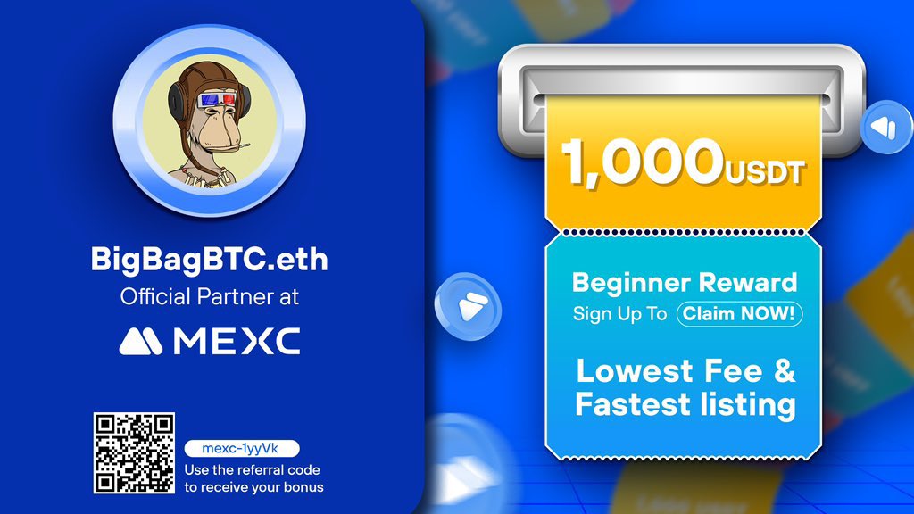 BigBag1987's tweet image. Happy to announce that I’m officially partner with @MEXC_Official
All my community members can now enjoy the lowest fee in the market! 🔥
Spot
Maker 0 & Taker 0
Future
Maker 0 & Taker 0
Get 10% transaction fee down for people who signup through my link!👇
Signup here:…