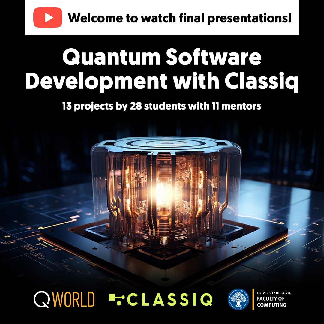 13 great projects using @ClassiqTech during our first #Quantum #Software #Development #qcourse! Watch the final presentations at youtu.be/4pRpX1jz6r8 Huge thanks to @ClassiqTech & @LU_Datorika to make it happen❤️