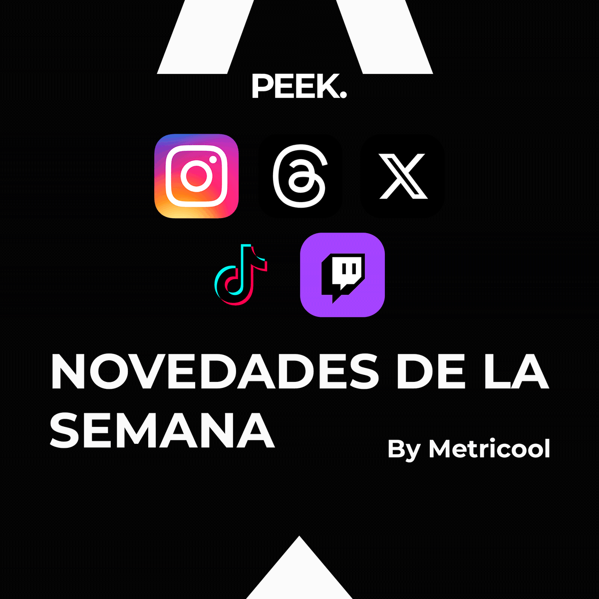 PeekAgency's tweet photo. Hoy desde Peek os traemos las ⭐️ NOVEDADES DE LA SEMANA ⭐️

😏 Comparte tus guardados de instagram.
💸 Twitch aumenta sus precios de suscripciones.
🧐 IA en instagram para las fotos. 

#Peek https://t.co/zFu4IToNfs