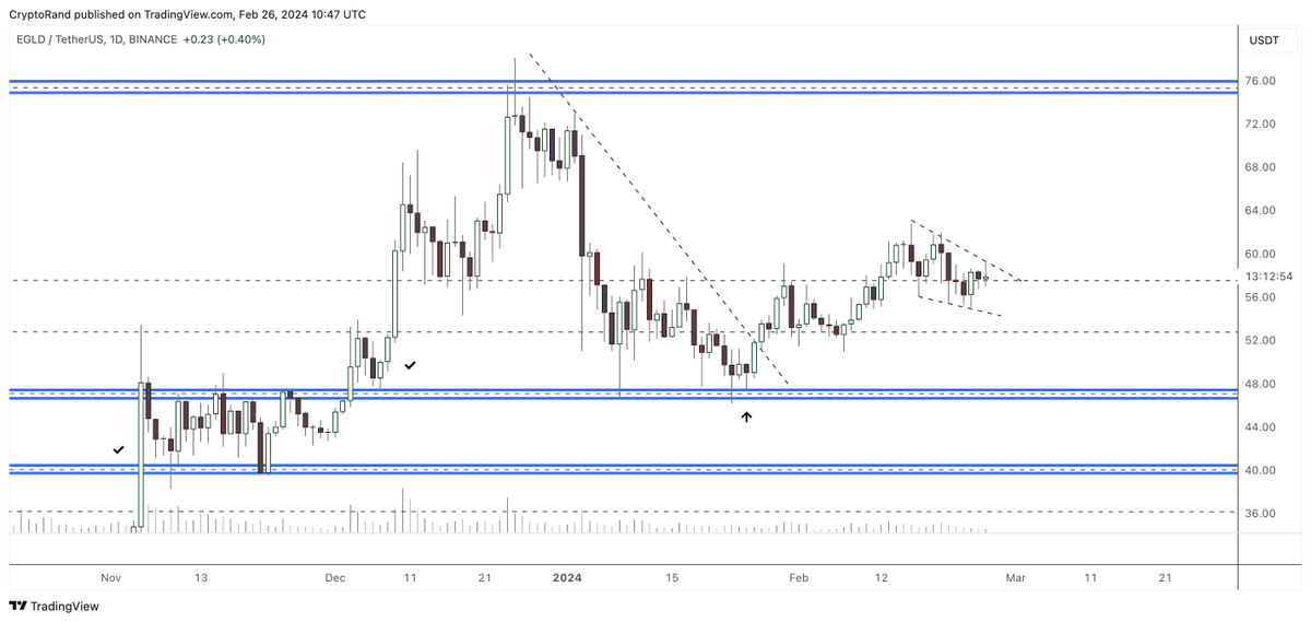 $EGLD consolidating nicely...I still believe it has wild potential:

#MultiversX