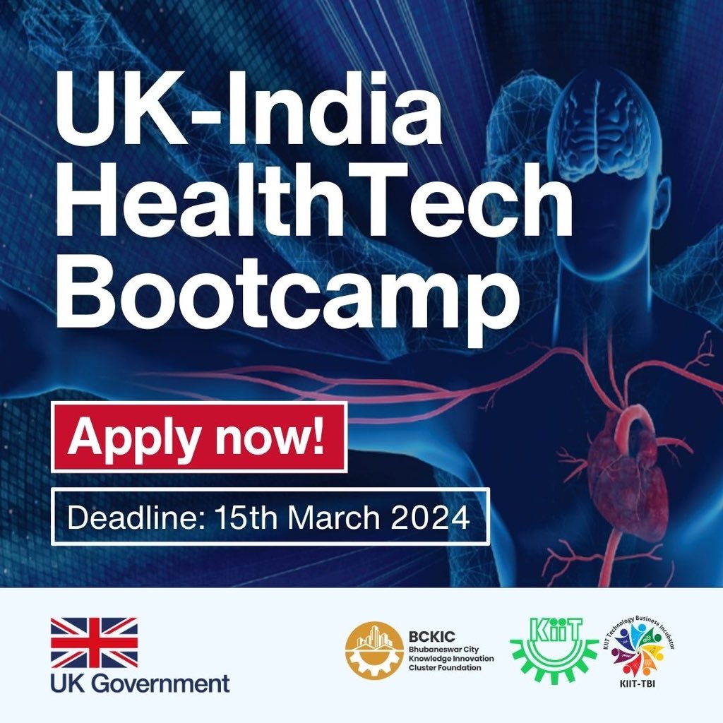 Inviting applications for the second edition of the UK-India #HealthTech Bootcamp!   Gain insights into the UK's health ecosystem, develop robust market access strategies, and establish potential overseas partnerships. Apply by 15 March 2024. events.great.gov.uk/website/10323/