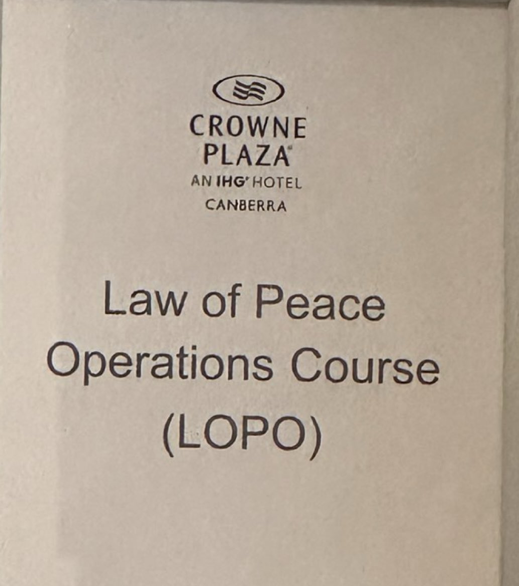 Attended @roycommDVSRC Private Session in #Canberra today. My #veteran clients & I found it interesting that a #LOPO Course was at same venue. Tempted to give guest lecture with my @Australian_Navy/@AustralianArmy clients about veteran #suicide & #toxicleadership in #ADF. #DVSRC