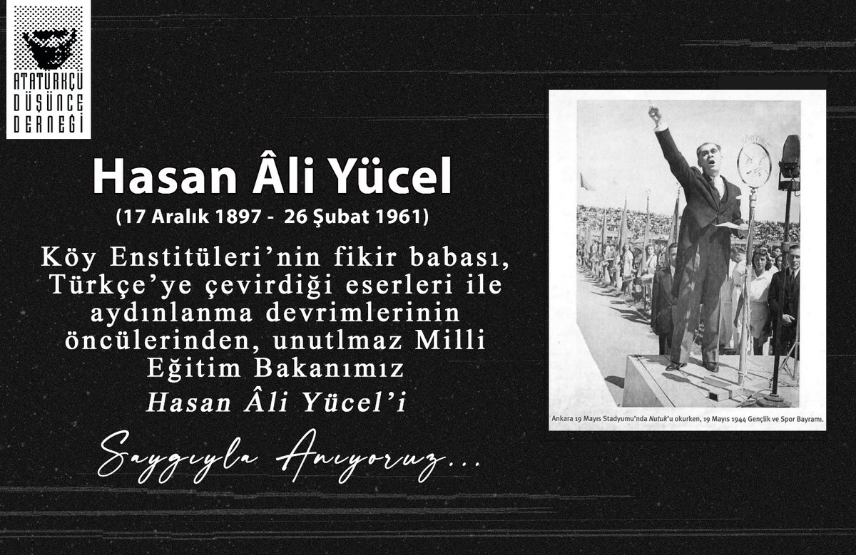 Anısına saygıyla... #HasanAliYücel