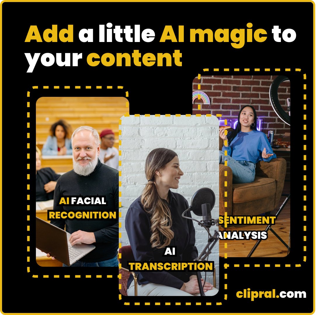 🌟 Exciting Update! 🌟

Are you seeking to give your content a powerful boost? Look no further! Clipral, the AI-powered short viral clip generator, is here to elevate your content game! 🚀

#Clipral #ContentCreation #EngagementBoost #AI #ShortFormVideo #LinkedInMarketing