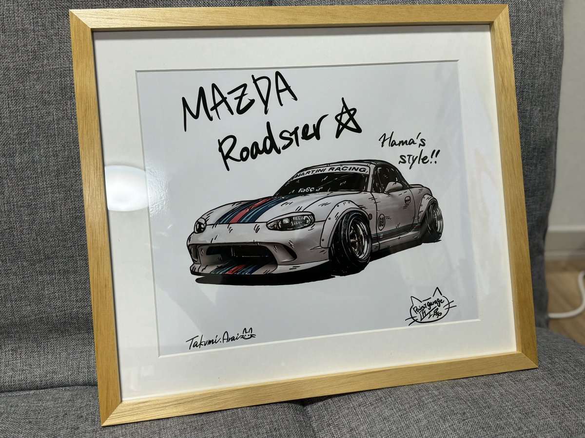xxxstream_'s tweet photo. わざわざ書いて頂いたイラストを額に入れて送ってもらった😭
改造車やってて良かったとしみじみ https://t.co/HDe8VKzDrj