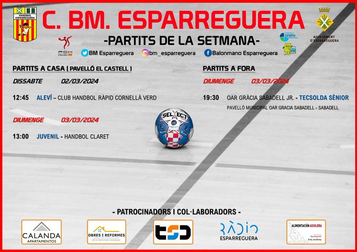 Cartell de la propera jornada!