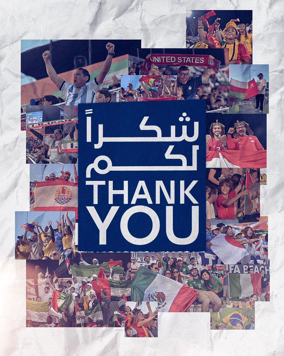 شكراً لكم ❤️
Thank you! 
Grazie!
متشکرم!
Спасибо! 
Obrigado!
Merci!
ありがとう！
¡Gracias!

#WorldCup #FBSWC24 #BeachSoccerWC