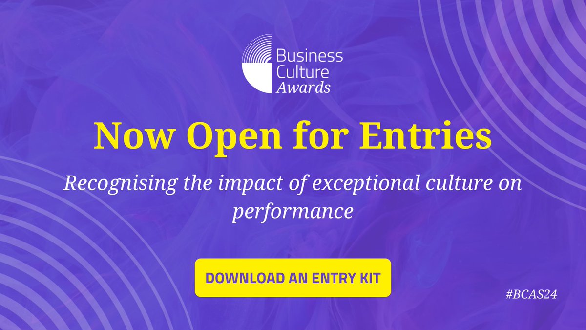 Excited to let you know that we’re NOW OPEN FOR ENTRIES for the 9th Annual Business Culture Awards! Download the Entry Kit for more details and to register your interest at businesscultureawards.com #bcas24 #companyculture #employeeexperience