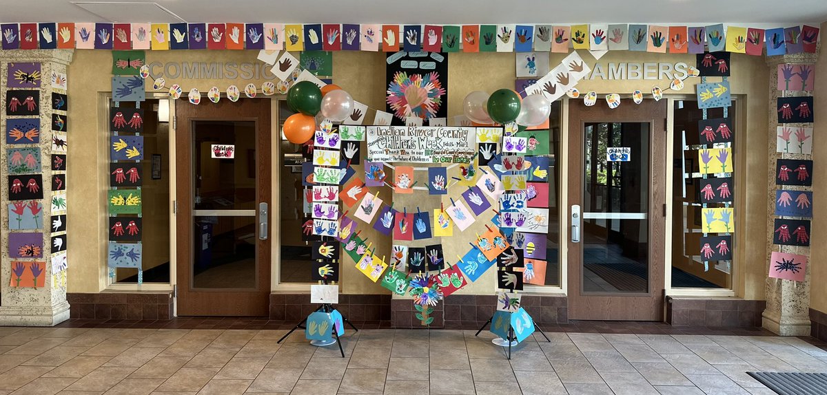 Day One of @IRCGOV Inaugural Children's Week is a colorful celebration of creativity and community! Local @PreK4meSDIRC showcased their hand artwork at the Commissioner's Chamber, while the Public Library's artwork adorned the Florida Capital. #childrensweek #IRCsuccess