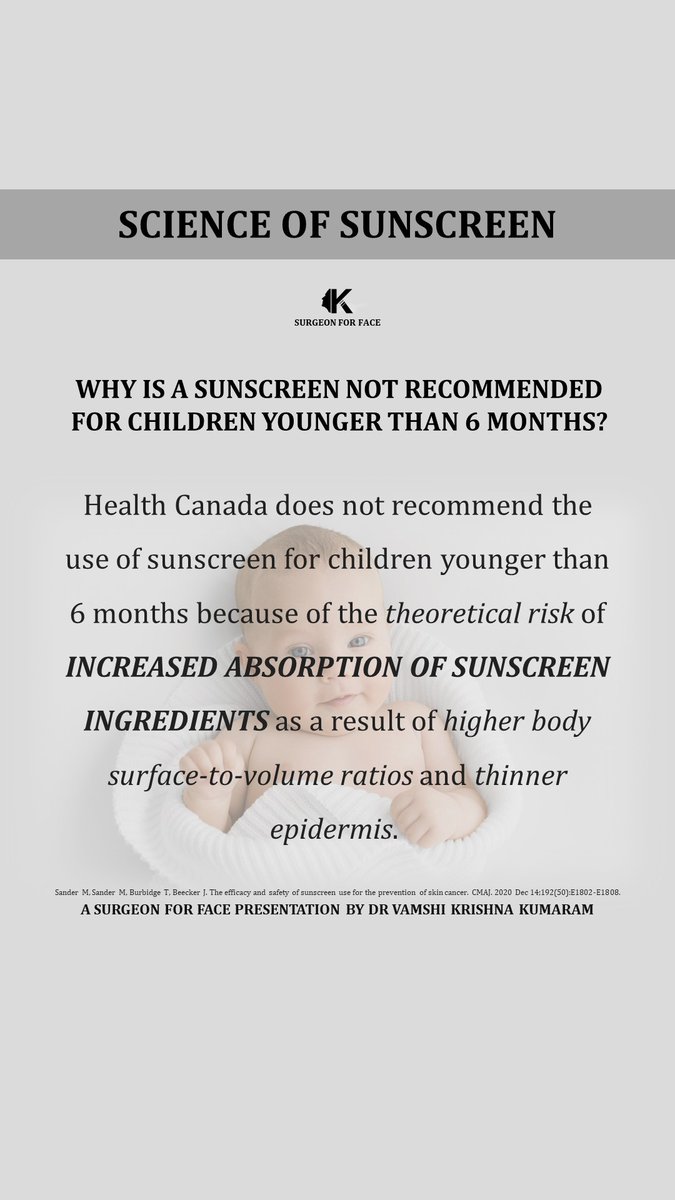 SurgeonforFace's tweet photo. WHY IS SUNSCREEN NOT RECOMMENDED FOR CHILDREN YOUNGER THAN 6 MONTHS?

#vamshikumaram #surgeonforface #surgeonforfaceknowledge #education #viral #latest #doctor

#sunscreen #sunscreenspf50 #sunscreenroutine #uvraysprotection #UVrays #sunblock #SunblockCream #sunblockspf50 https://t.co/pKUiTnV94t