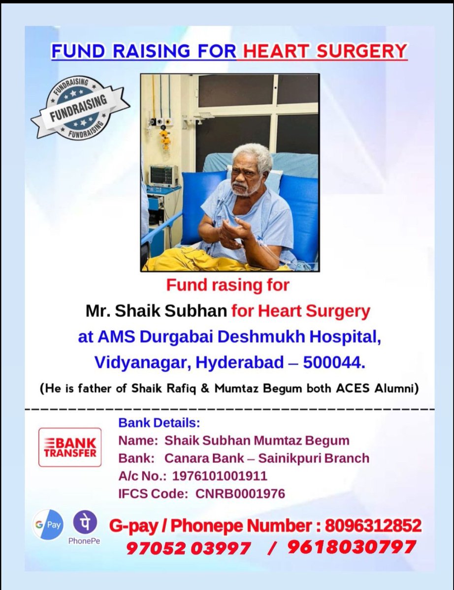 RajeshShamakura's tweet photo. @KTRBRS  RamAnna you are the last ray of hope to help this old man, who has to undergo heart surgery and been admitted in Durgabai deshmukh hospital who is looking for help as they cannot afford more. Please help
@KTRoffice @BTR_KTR @Manikya06 https://t.co/5lZU1RDZ3P