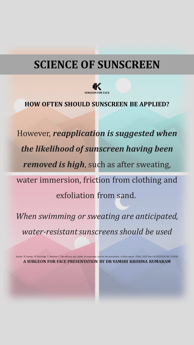 SurgeonforFace's tweet photo. HOW OFTEN SHOULD SUNSCREEN BE APPLIED?

#vamshikumaram #surgeonforface #surgeonforfaceknowledge #education #viral #latest #trending #instagram #reels #doctor

#sunscreen #sunscreenspf50 #sunscreenroutine #uvraysprotection #UVrays #sunblock #SunblockCream #sunblockspf50 https://t.co/hG3Z2hU22t