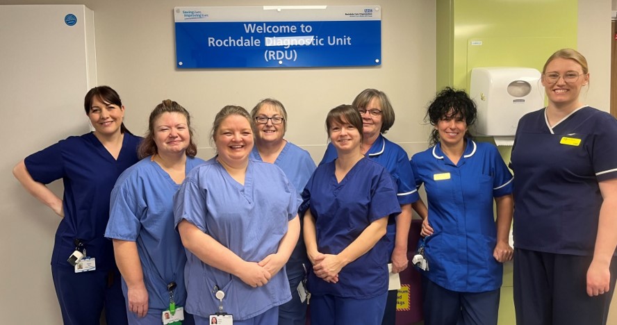 The Rochdale Diagnostic Unit based in the Outpatients Dept at Rochdale Infirmary has opened providing a service to Urology patients undergoing day case clinic procedures. The service will be delivered jointly by the Day Case Nursing Team &amp; a specialist, dedicated theatre team.