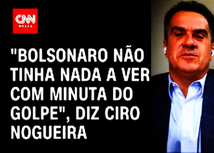 BrazilenDireita's tweet photo. "O #presidente #Bolsonaro não tinha nada a ver com #minuta do #golpe", diz Ciro #Nogueira a #CNN https://t.co/9FuE9jedQg